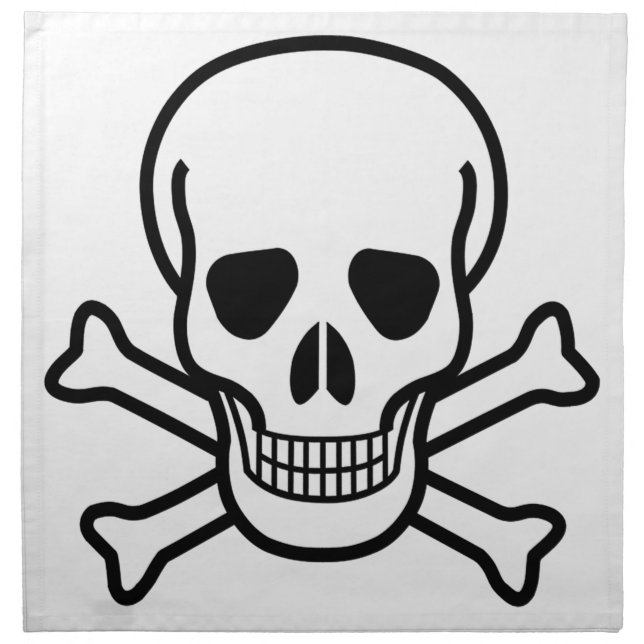 Skull and Crossbones Napkin (Front)