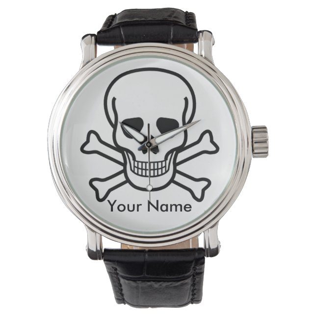 Skull and Crossbones on Watch Personalize (Front)
