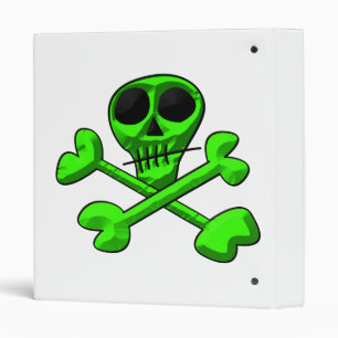 Skull and Crossbones Pattern 3 Ring Binder