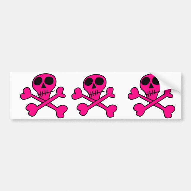 Skull and Crossbones Pattern Bumper Sticker (Front)