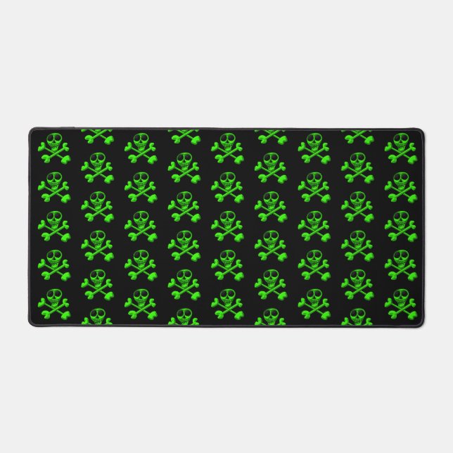 Skull and Crossbones Pattern Desk Mat (Front)