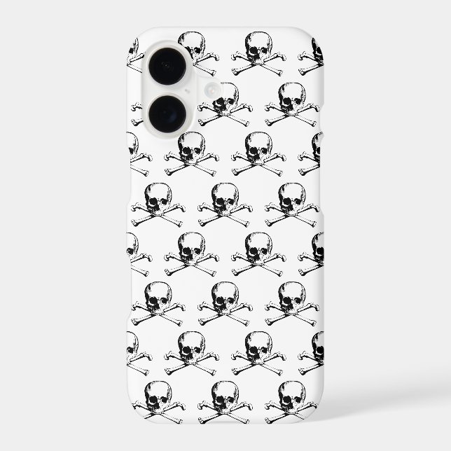 Skull And Crossbones Pattern iPhone Case (Back)