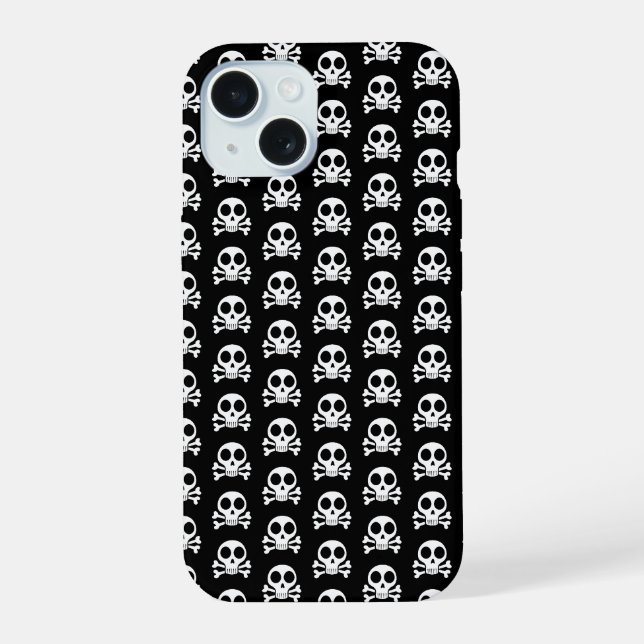 Skull and Crossbones Pattern Iphone Case (Back)