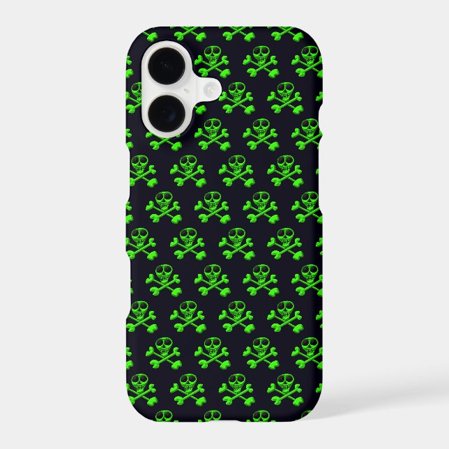 Skull and Crossbones Pattern Iphone Case (Back)
