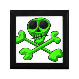 Skull and Crossbones Pattern Keepsake Box
