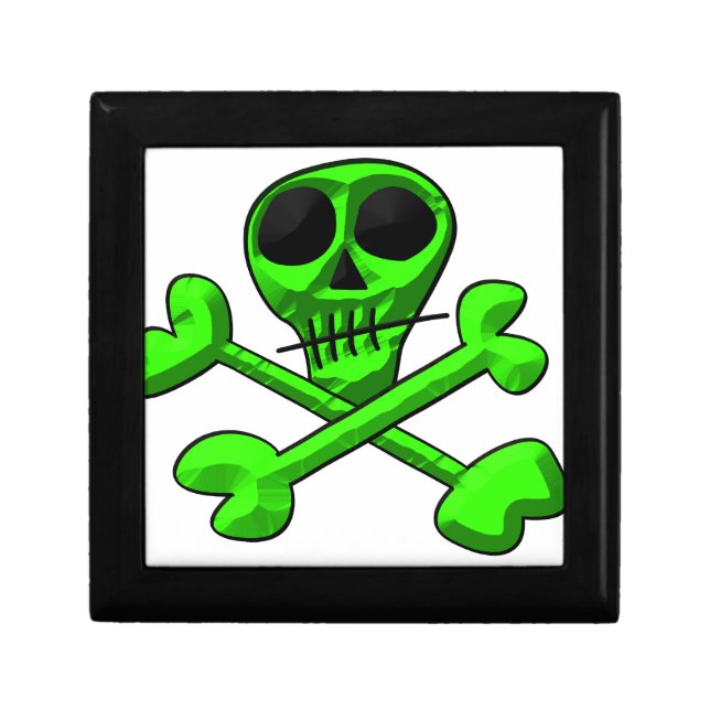 Skull and Crossbones Pattern Keepsake Box (Front)