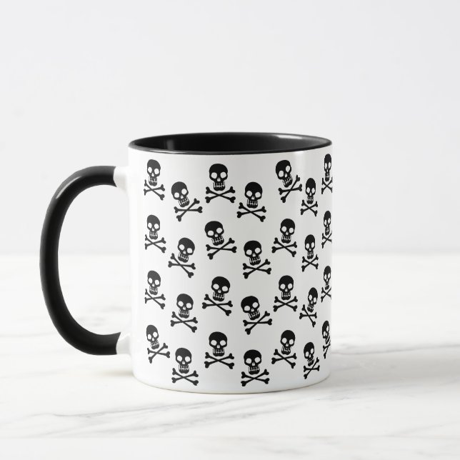 Skull And Crossbones Pattern Mug (Left)