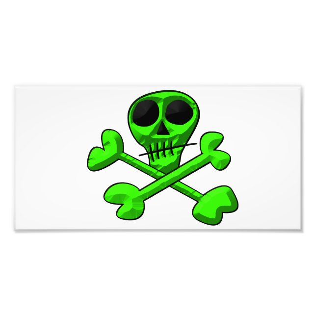 Skull and Crossbones Pattern Photo Print (Front)