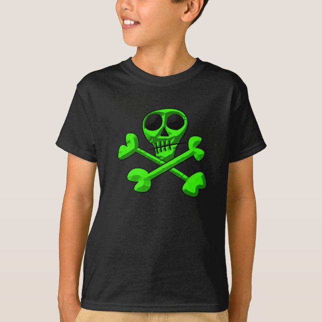 Skull and Crossbones Pattern T-Shirt (Front)