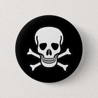 Skull and Crossbones Pinback Button