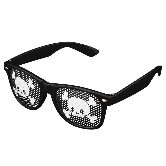 sunglasses with skull and crossbones