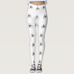 Skull and Crossbones Pirate Icon Leggings