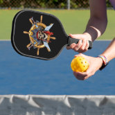 Fuchsia Floral Medusa Gorgon Greek Mythology Pickleball Paddle