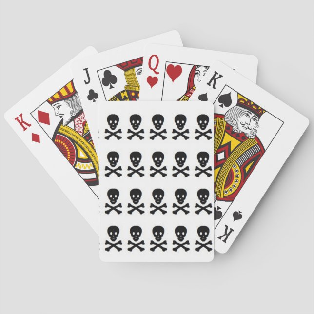 SKULL  AND CROSSBONES POKER CARDS (Back)
