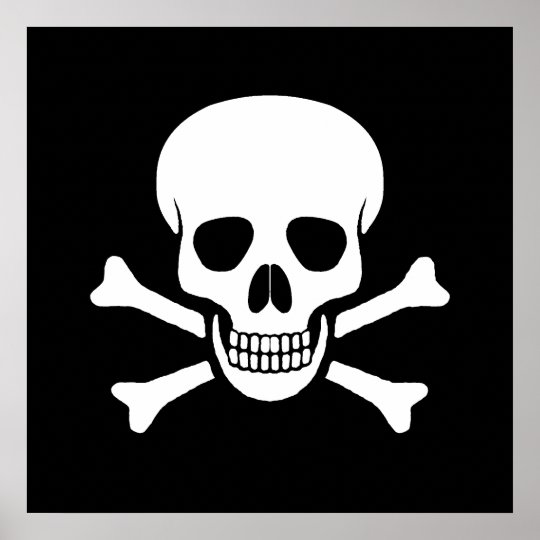 Skull and Crossbones Poster | Zazzle.com