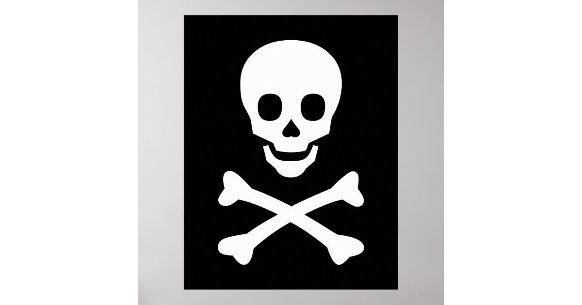 Skull and Crossbones Poster | Zazzle