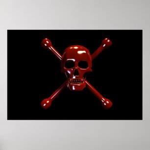 Skull and Crossbones- Red Death Poster