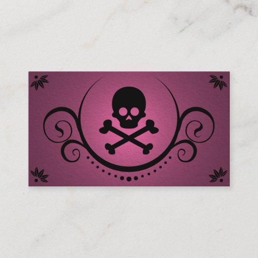 Customizable skull and crossbones sophistications business card template