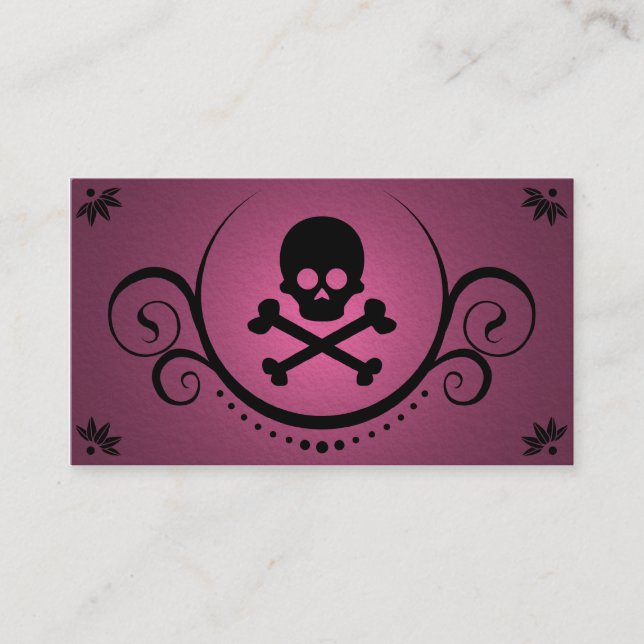 skull and crossbones sophistications business card (Front)