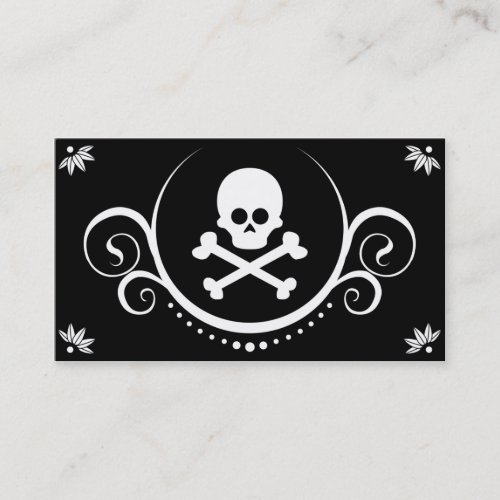 skull and crossbones sophistications business card