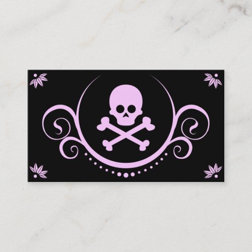skull and crossbones sophistications business card