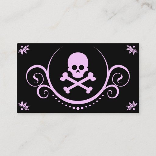 Customizable skull and crossbones sophistications business card