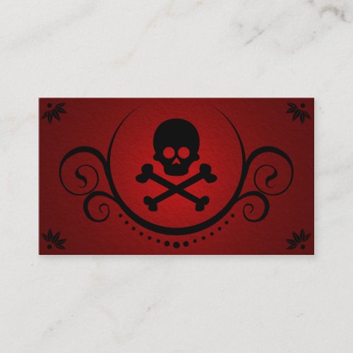 skull and crossbones sophistications business card