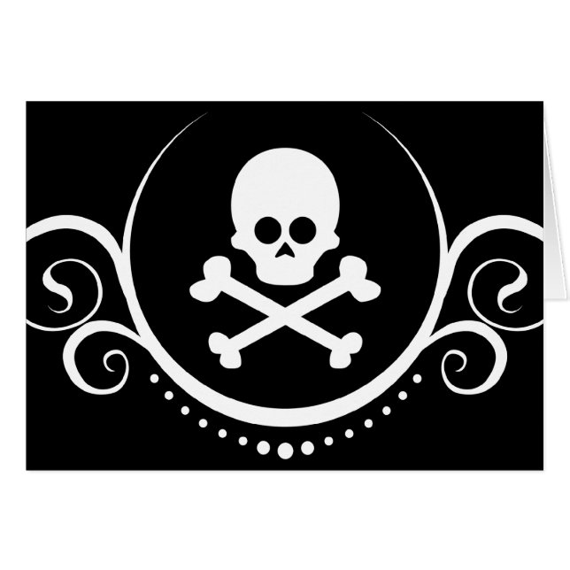 skull and crossbones sophistications cards (Front Horizontal)