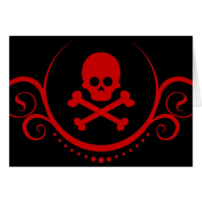 skull and crossbones sophistications cards (Front Horizontal)