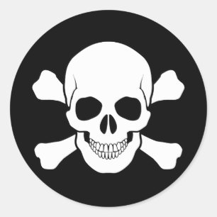 SKULL AND CROSSBONES STICKER