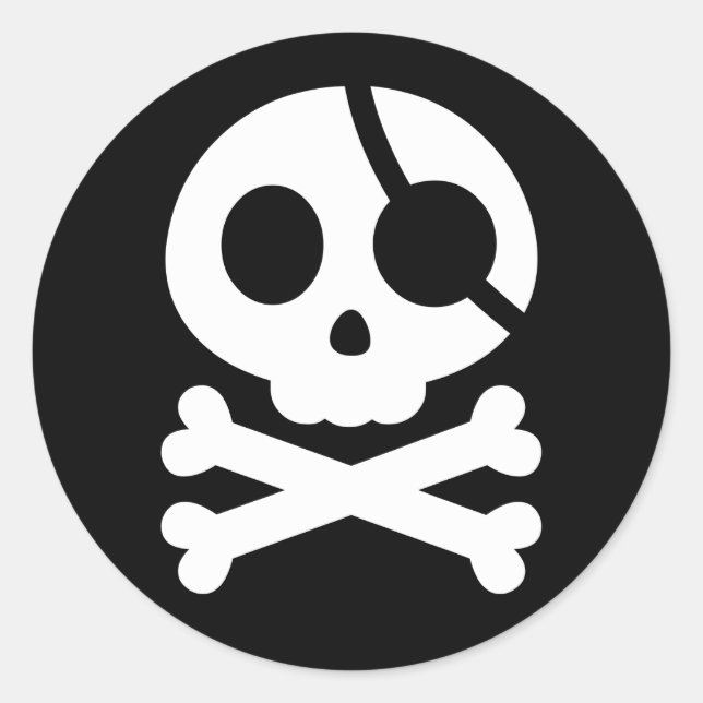Skull and Crossbones Sticker (Front)