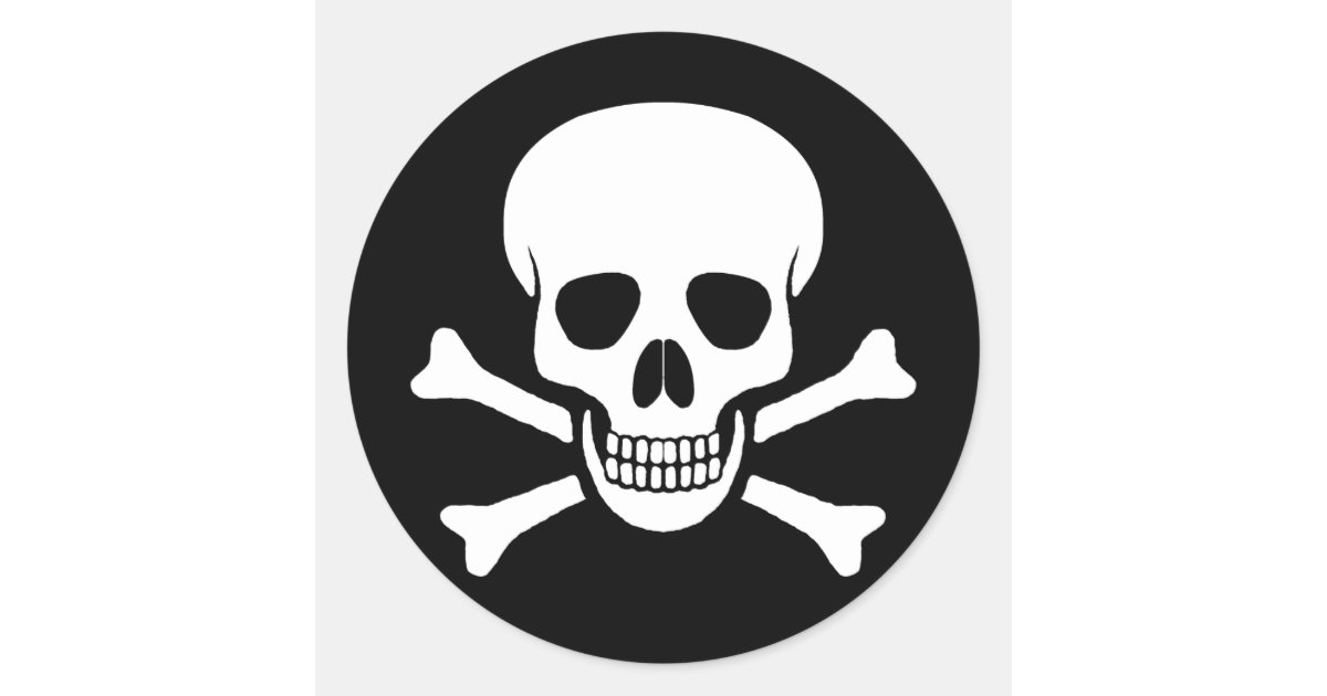 Crossbones Sticker Skull and Crossbones Sticker | Zazzle