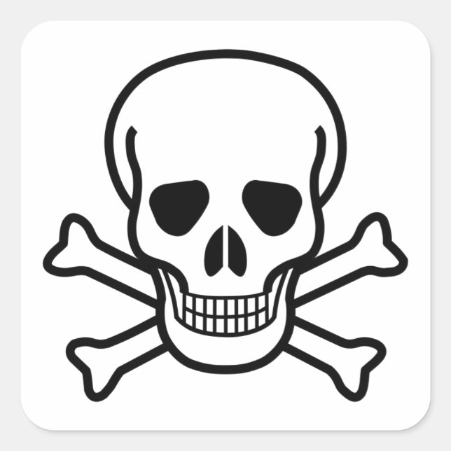 Skull and Crossbones Sticker (Front)