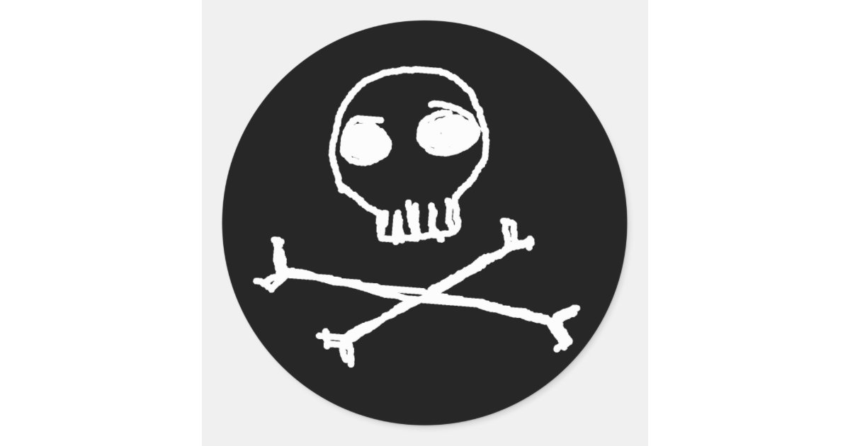 Skull and Crossbones Stickers | Zazzle