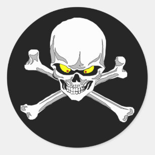 Skull and crossbones stickers