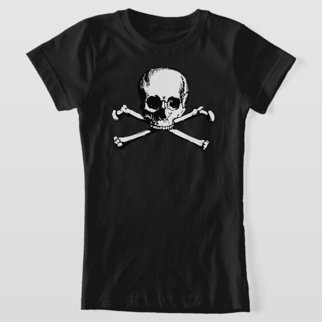 Skull And Crossbones T-Shirt (Laydown)