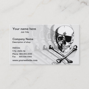 Skull and Crossbones Template Business Card