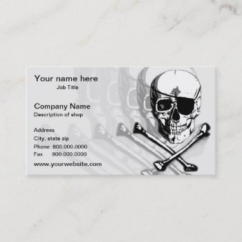 Skull And Crossbones Template Business Card by template_frames at Zazzle