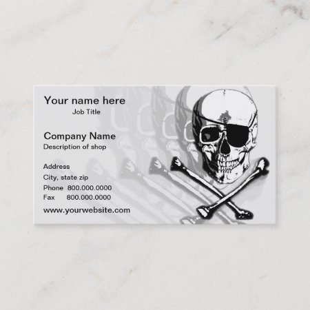 Skull And Crossbones Template Business Card