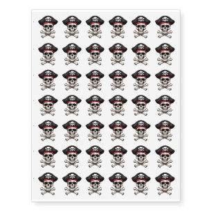 Skull and Crossbones Temporary Tattoos