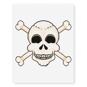 Skull and Crossbones Temporary Tattoos