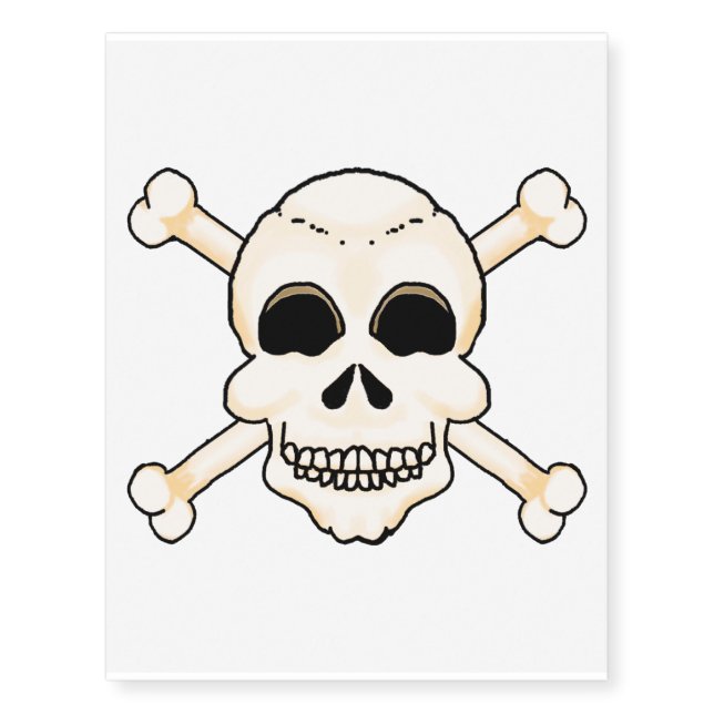 Skull and Crossbones Temporary Tattoos (Front)