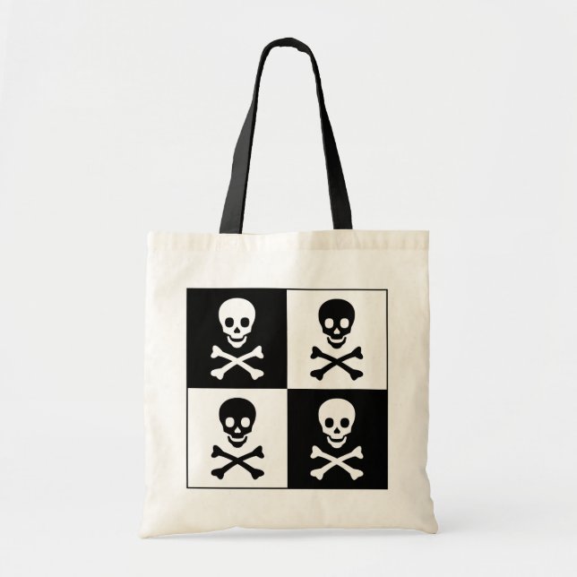 Skull and Crossbones Tote Bag (Front)