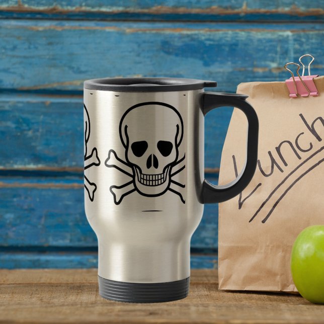Skull and Crossbones Travel Mug (Creator Uploaded)