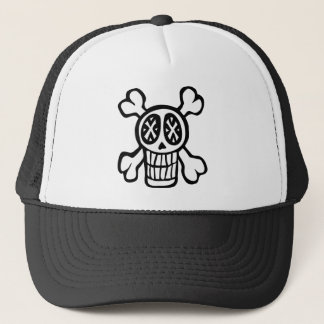 skull and crossbones trucker hat