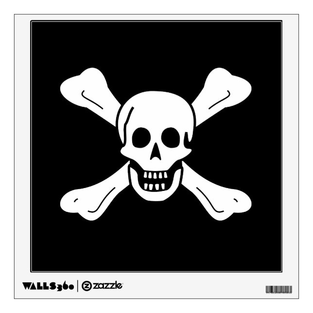 Skull and Crossbones Wall Sticker (Front)