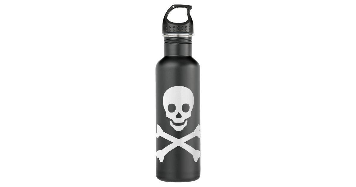 Skull and Crossbones Water Bottle | Zazzle
