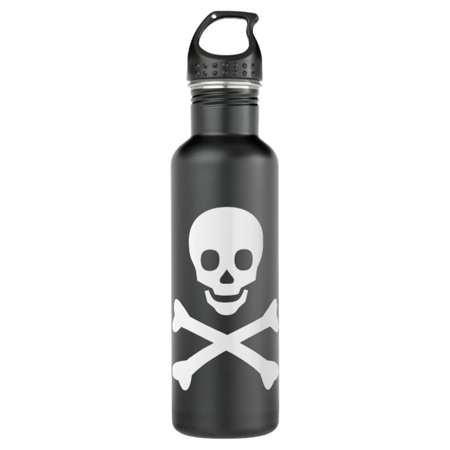 Skull and Crossbones Water Bottle (Front)