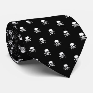 Skull and Crossbones Your Background Color Tie