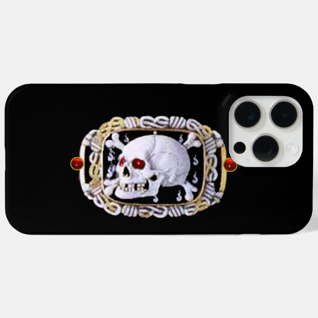 SKULL AND CROSSED BONES RUBY  RENAISSANCE JEWEL Case-Mate iPhone CASE (Back (Horizontal))